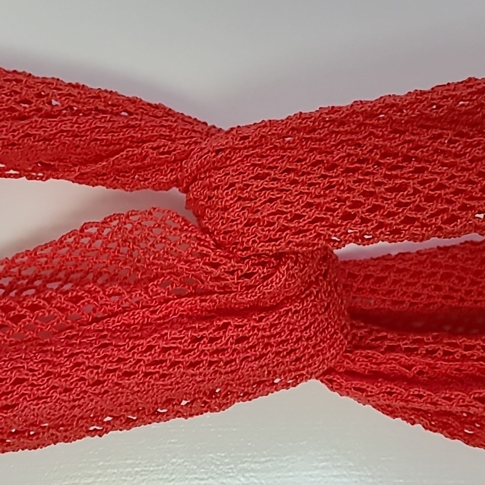NWOT Handcrafted crocheted scarf.  Orange